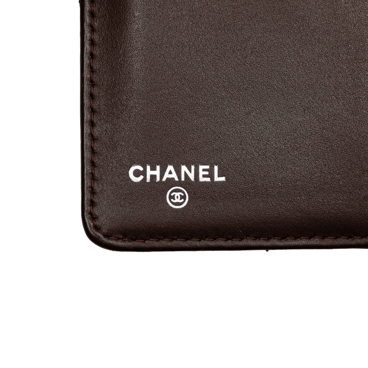 CC Quilted Caviar Long Wallet Black - Gaby Paris