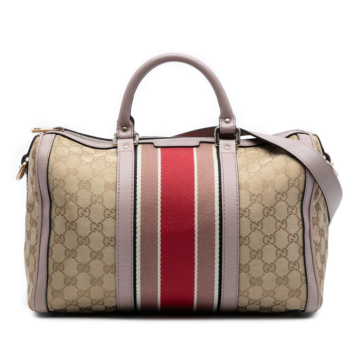 Gucci Medium GG Toile Web Joy Boston Bag