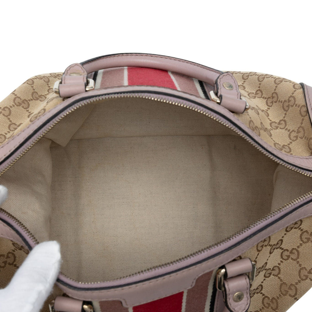 Gucci Medium GG Toile Web Joy Boston Bag