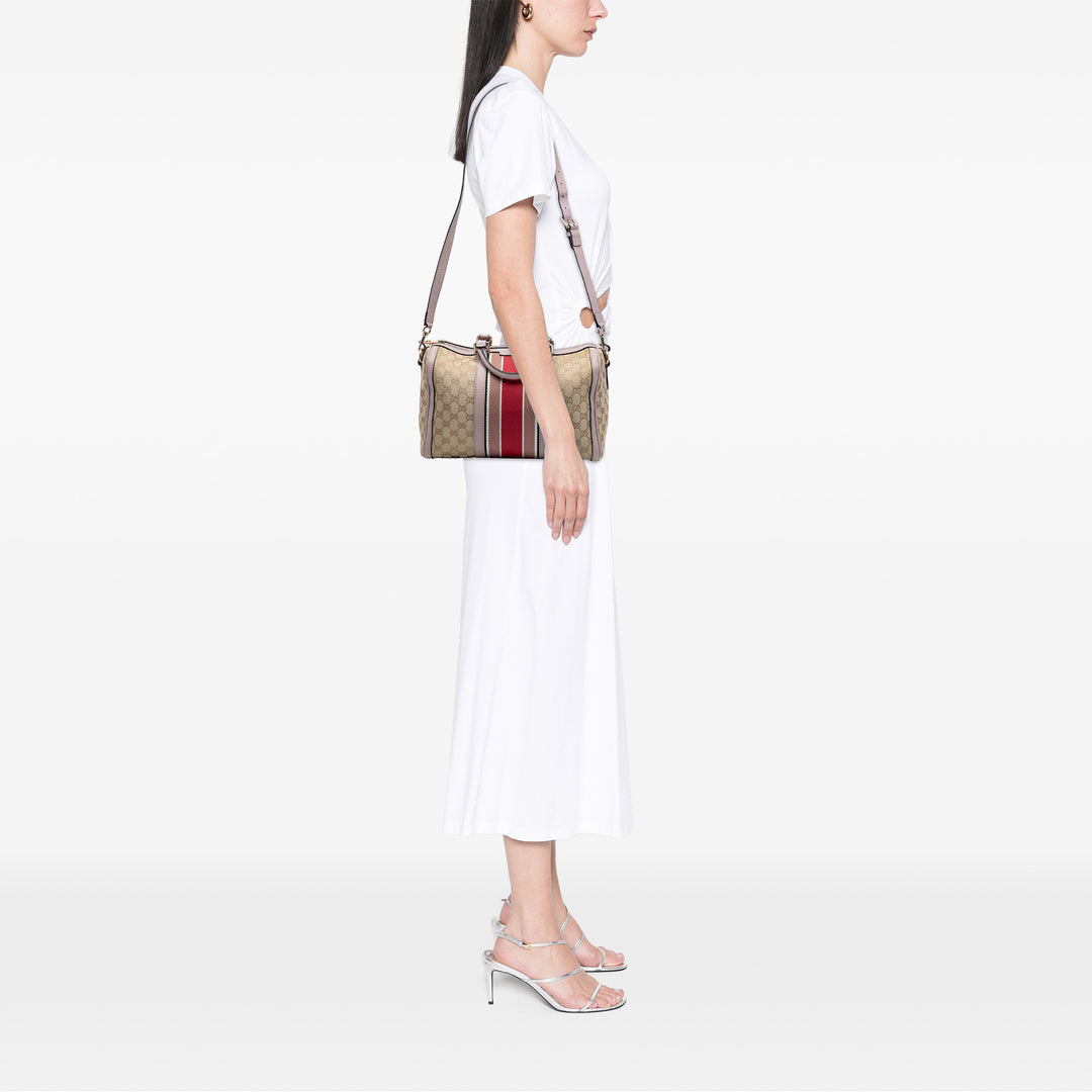 Gucci Medium GG Toile Web Joy Boston Bag