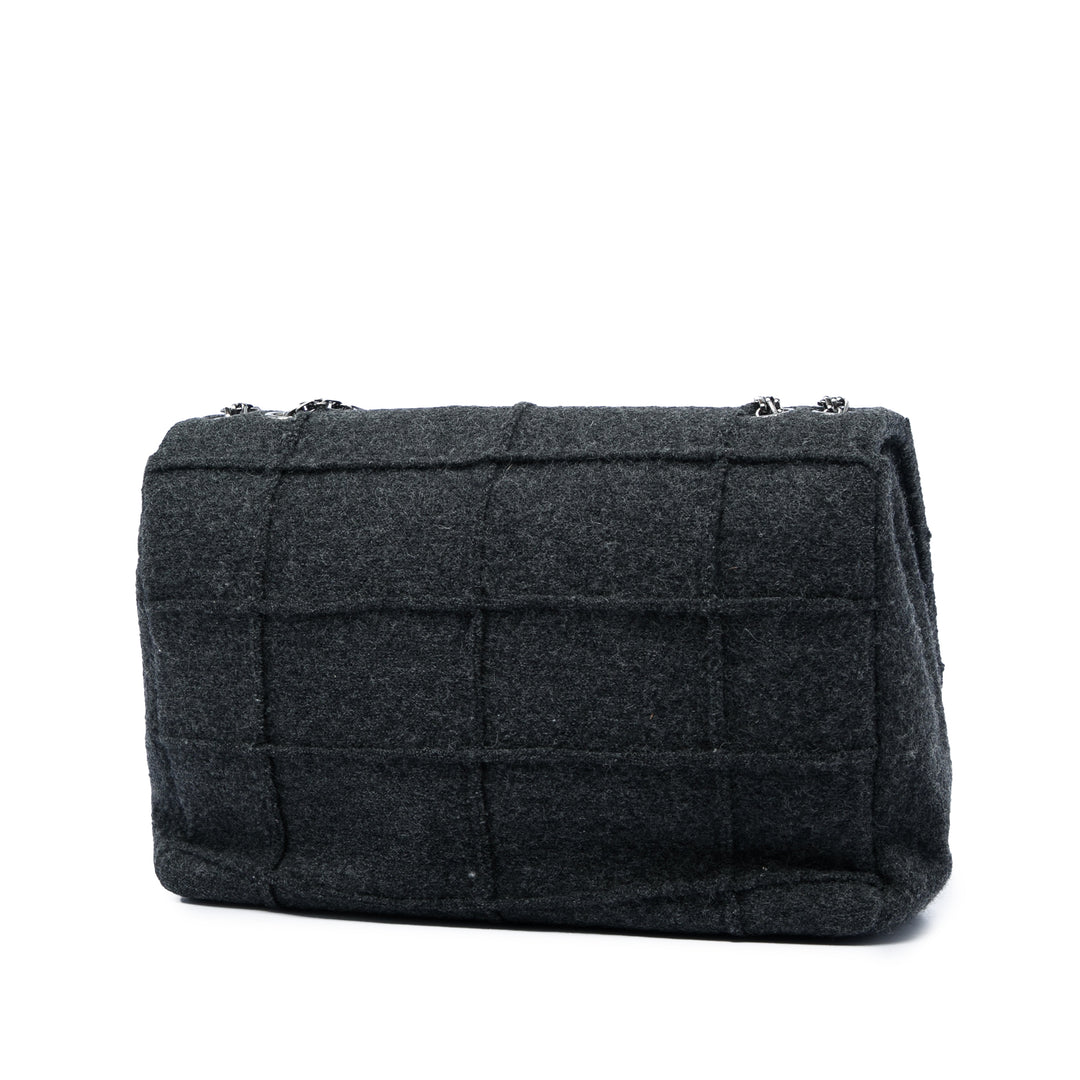 Chanel Identification Chocolate Bar Felt Reissue 2.55 à rabat Jumbo Laine