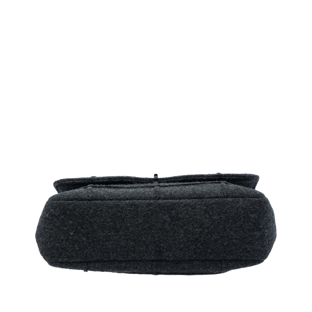 Chanel Identification Chocolate Bar Felt Reissue 2.55 à rabat Jumbo Laine