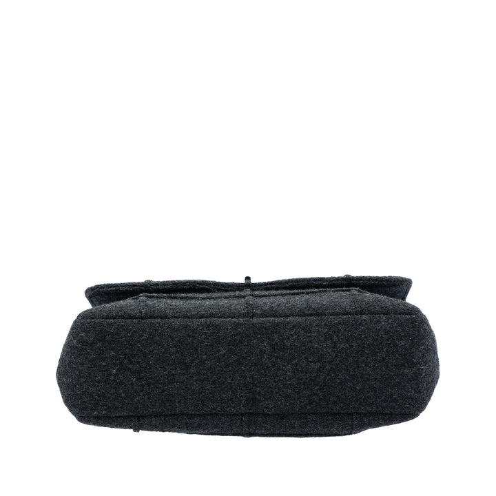 Chanel Identification Chocolate Bar Felt Reissue 2.55 à rabat Jumbo Laine