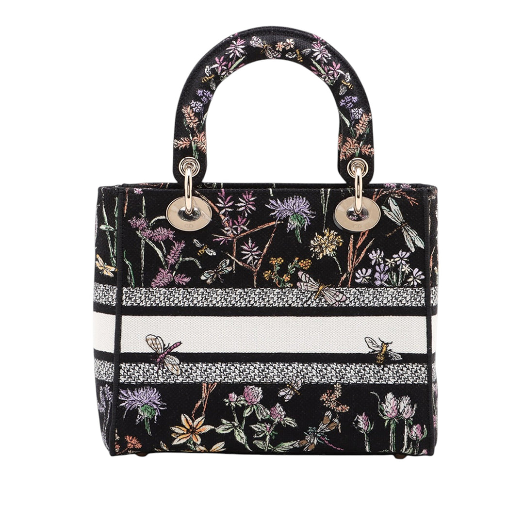 Dior Medium brodé Toile Herbarium Lady D Lite