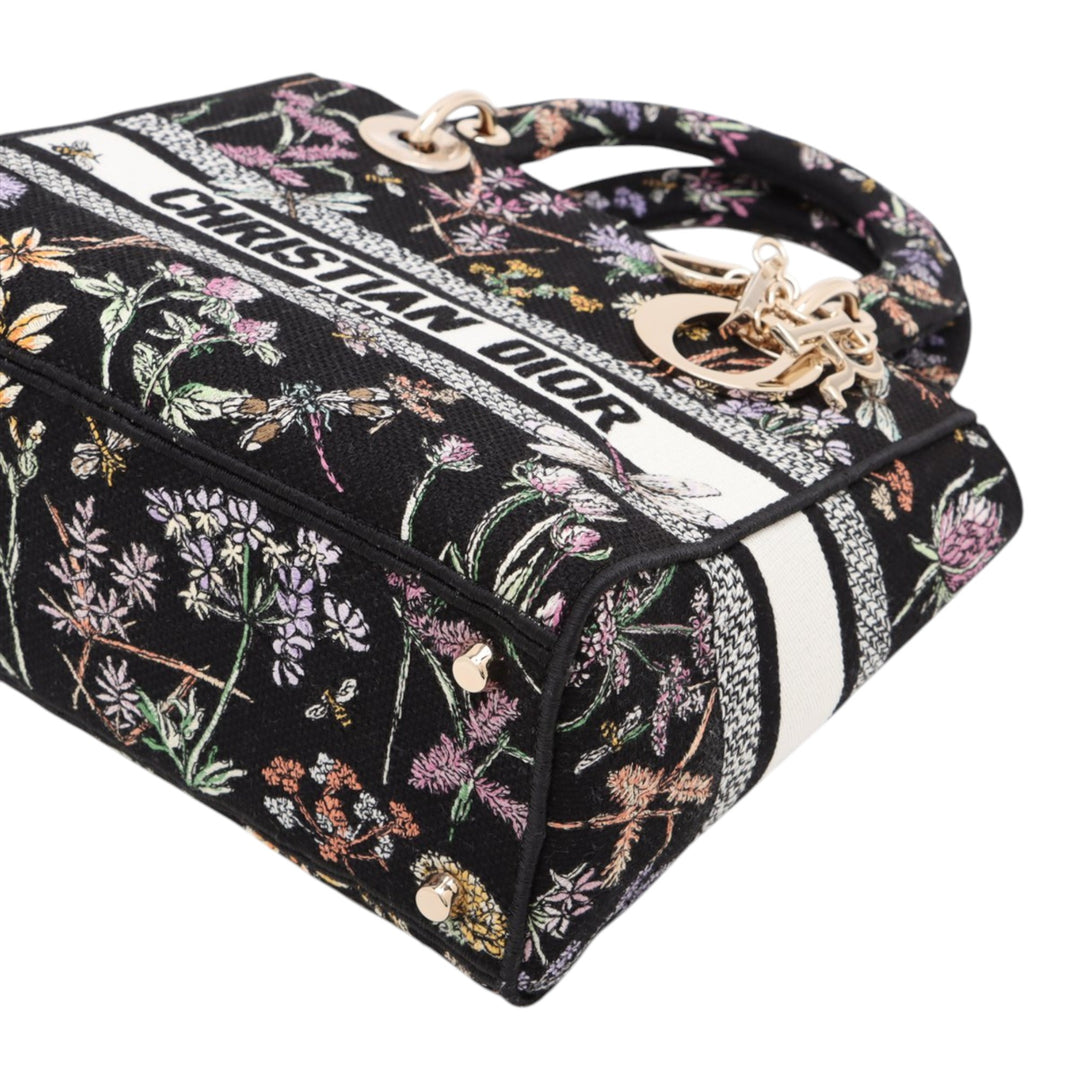 Dior Medium brodé Toile Herbarium Lady D Lite