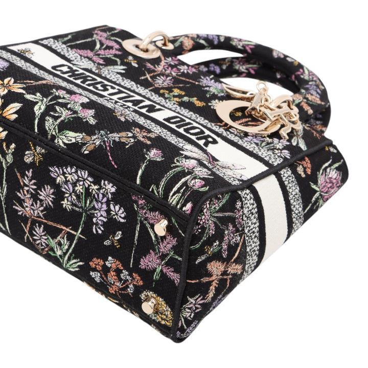 Dior Medium brodé Toile Herbarium Lady D Lite