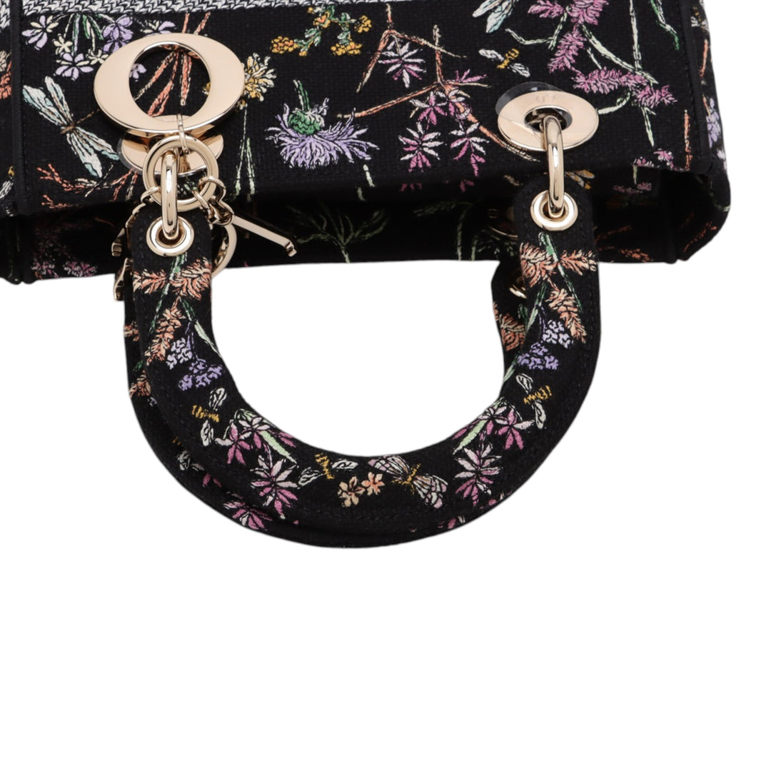 Dior Medium brodé Toile Herbarium Lady D Lite