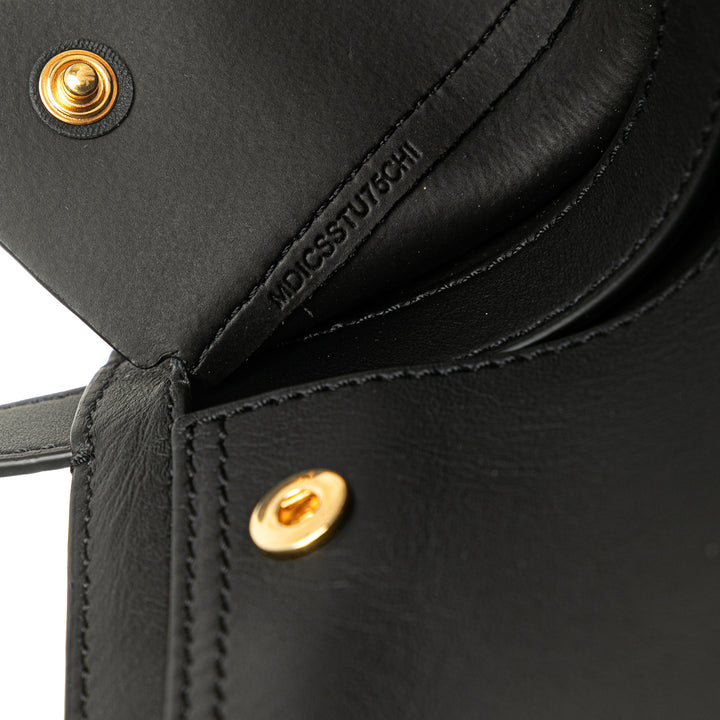 Leather Belt Bag Black - Gaby Paris