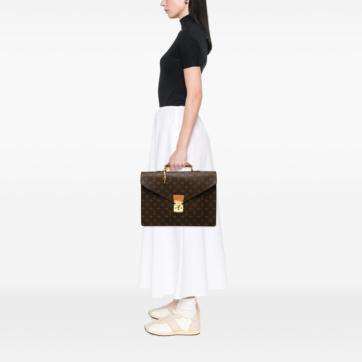 Louis Vuitton Porte-documents Serviette Conseiller Monogram Marron – vue 7 – GABY PARIS