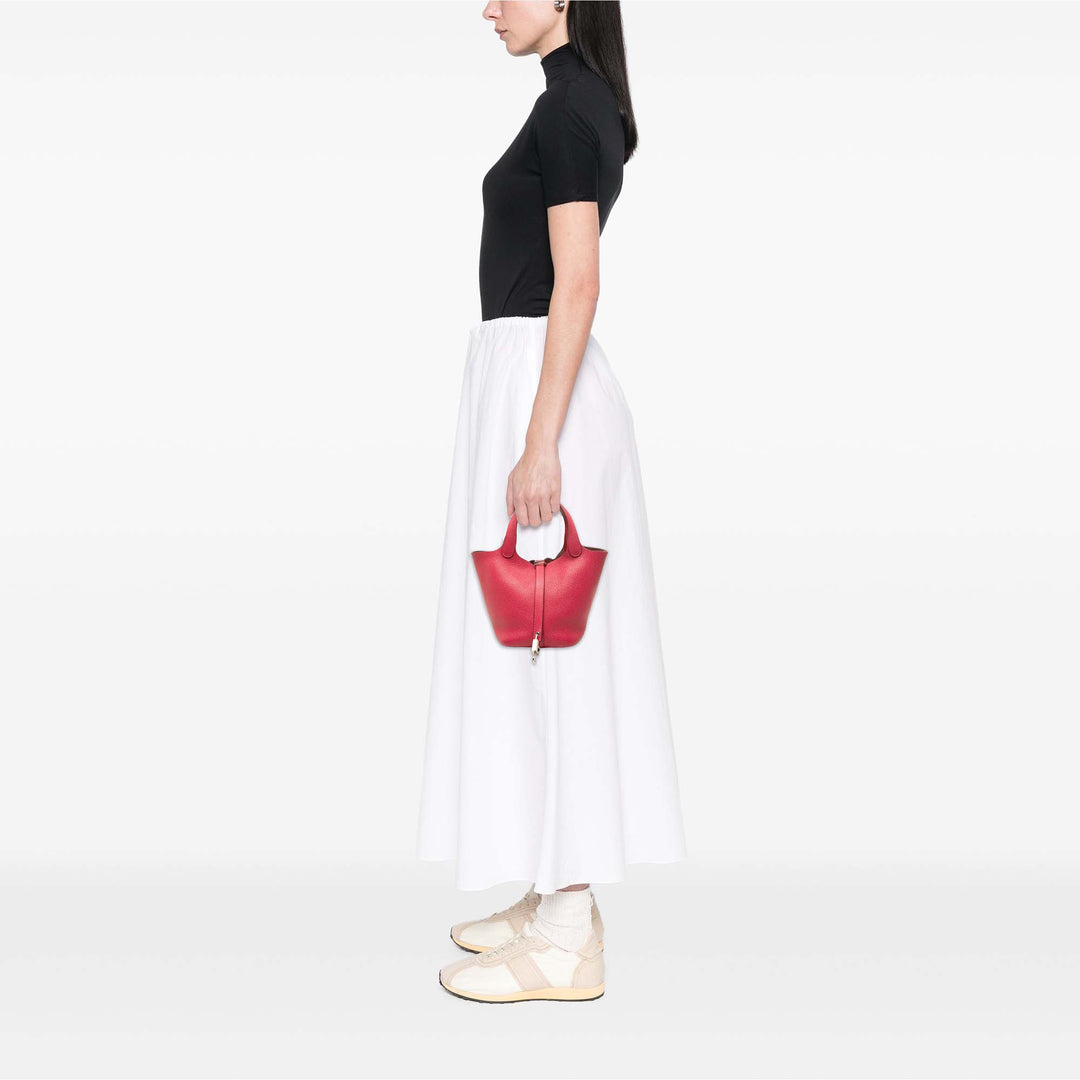 Hermès Sac à main Picotin Lock 18 Clémence Rose – vue 6 – GABY PARIS