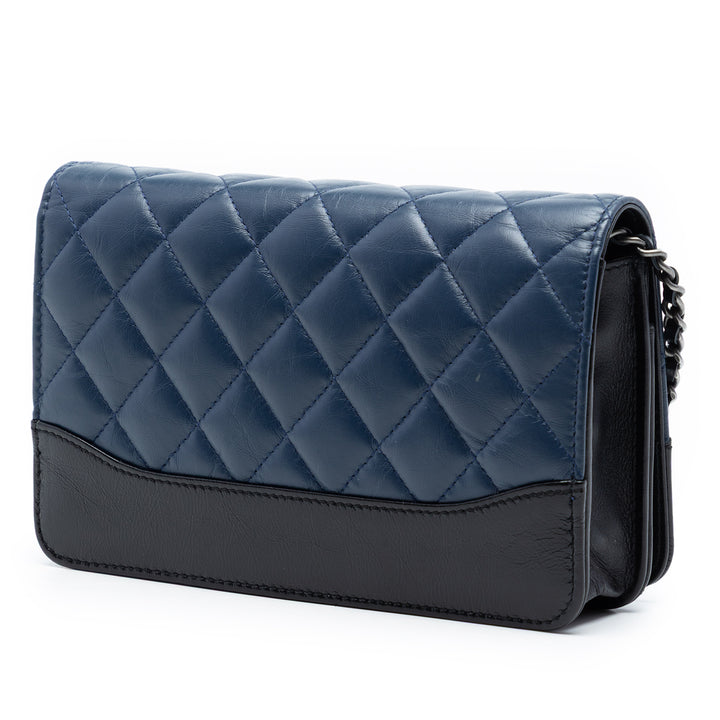 Chanel Matelassé vieilli Cuir de veau Gabrielle Wallet on Chain