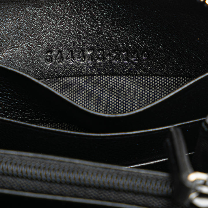 Microguccissima Zip Around Long Wallet Black - Gaby Paris