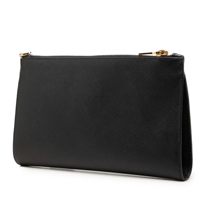Prada Pochette Bow Saffiano Noir – vue 2 – GABY PARIS