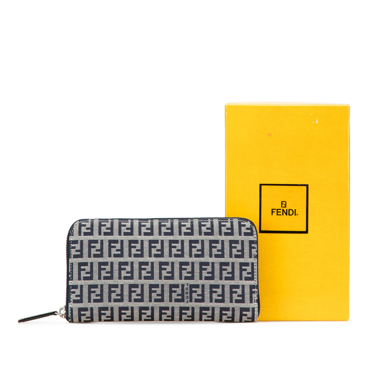 Zucchino Canvas Zip Around Long Wallet Gray - Gaby Paris