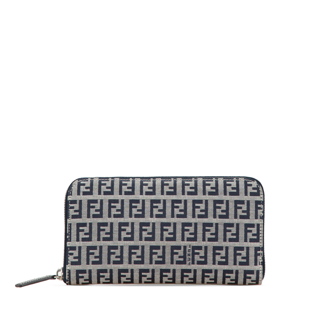 Zucchino Canvas Zip Around Long Wallet Gray - Gaby Paris