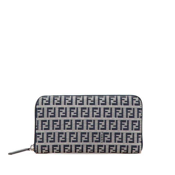 Zucchino Canvas Zip Around Long Wallet Gray - Gaby Paris