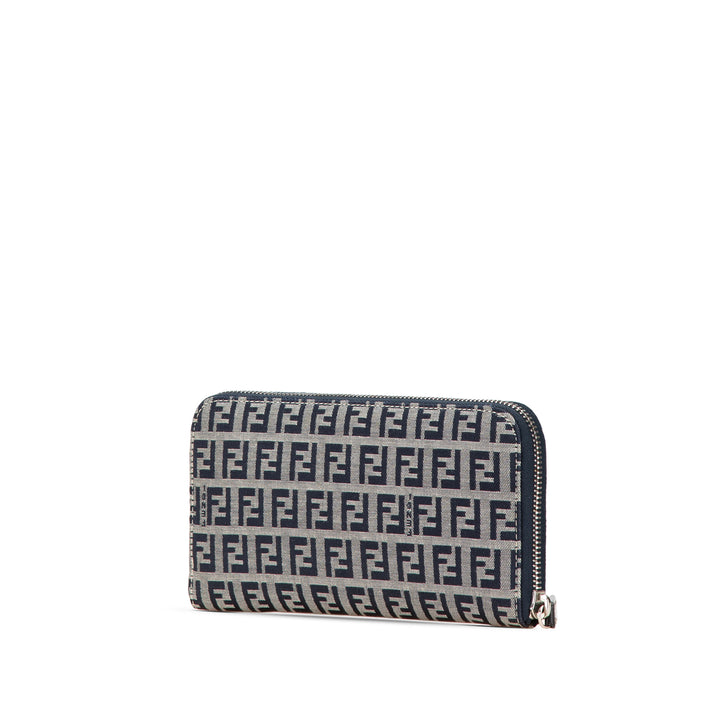 Zucchino Canvas Zip Around Long Wallet Gray - Gaby Paris