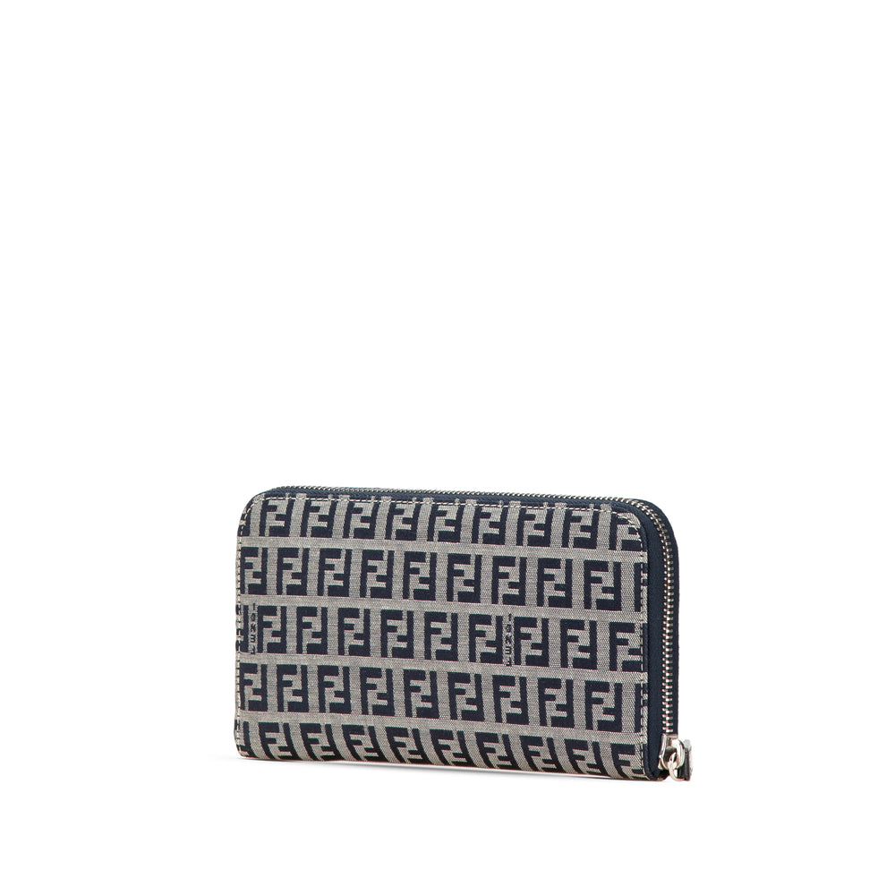 Zucchino Canvas Zip Around Long Wallet Gray - Gaby Paris