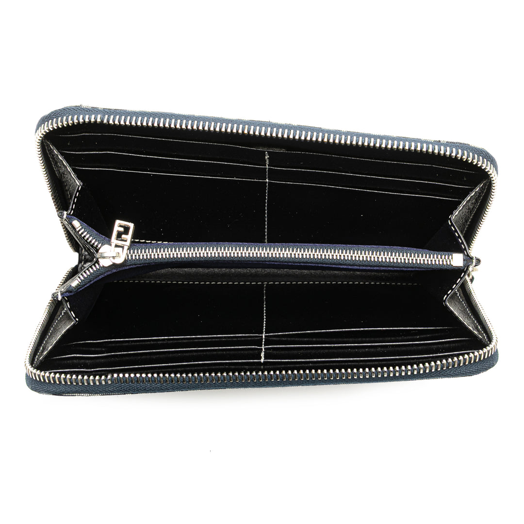 Zucchino Canvas Zip Around Long Wallet Gray - Gaby Paris