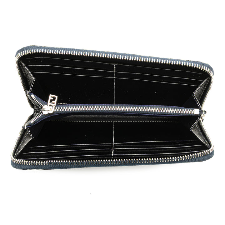 Zucchino Canvas Zip Around Long Wallet Gray - Gaby Paris