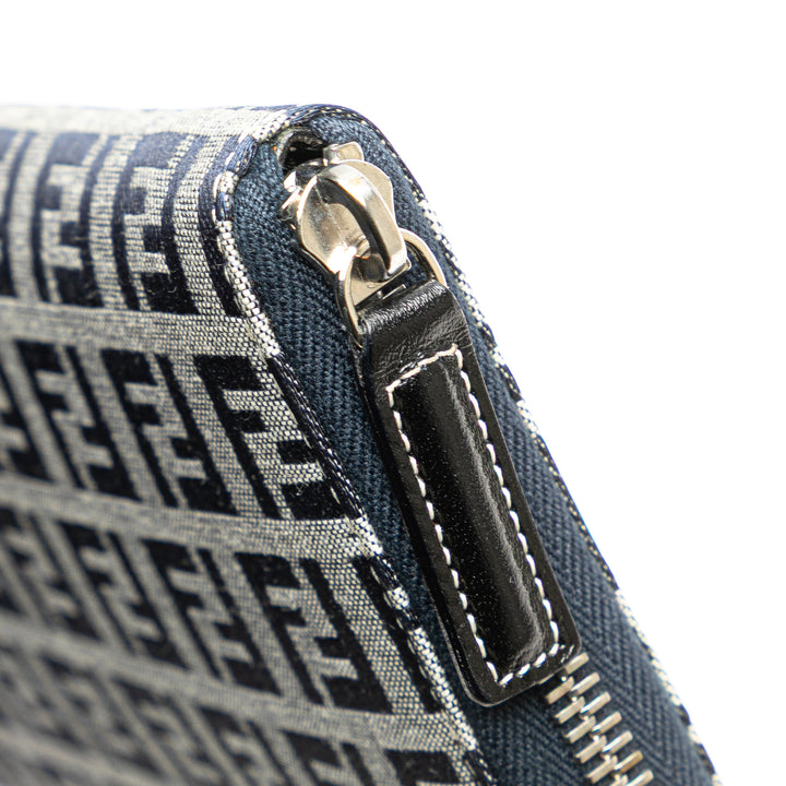 Zucchino Canvas Zip Around Long Wallet Gray - Gaby Paris