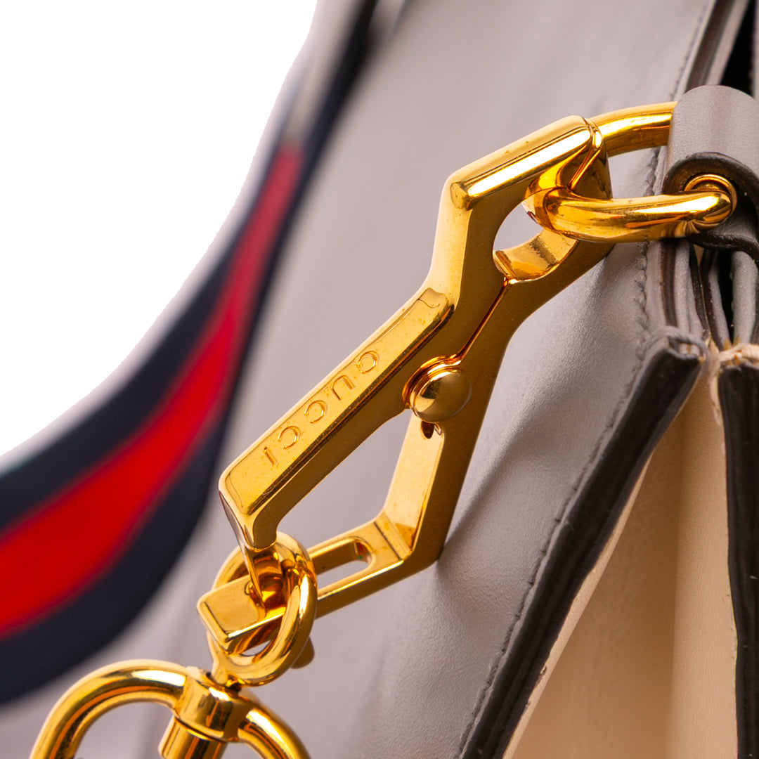 Gucci Medium Cuir Bamboo Nymphaea Sac cartable