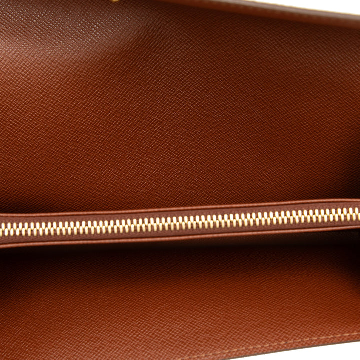 Louis Vuitton Sarah Portefeuille long Monogram Marron – vue 4 – GABY PARIS