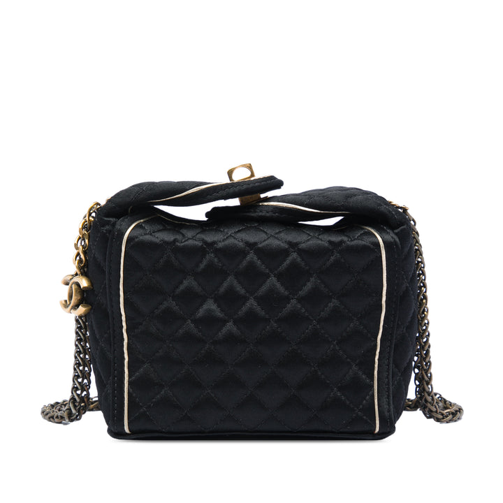 Chanel Paris Shanghai CC Matelassé Satin Takeaway Boîte Sac