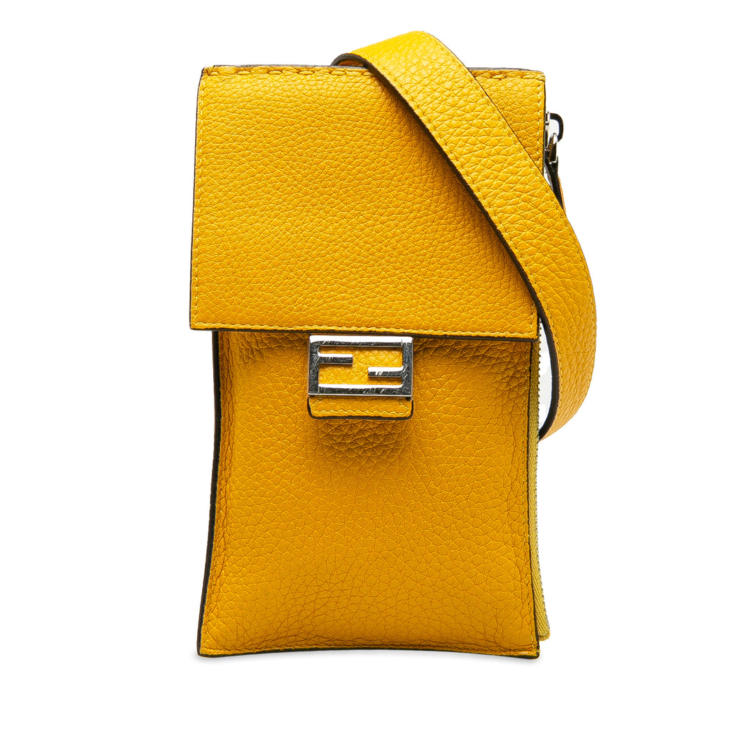 Fendi Baguette Phone Crossbody Yellow - GABY PARIS