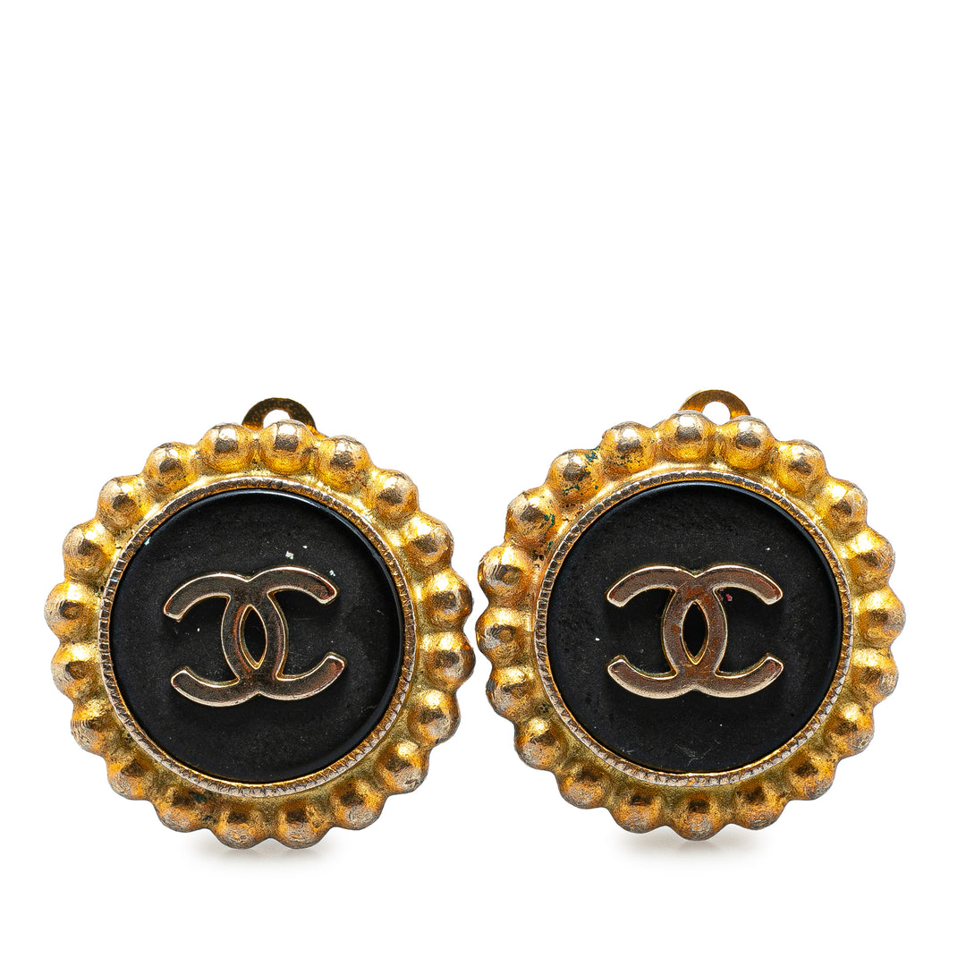 CC Clip on Earrings Black - Gaby Paris