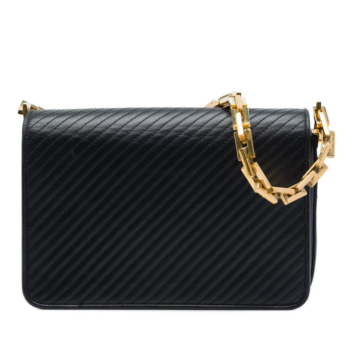 Saint Laurent Matelassé Babylone à rabat Sac Petit Cuir d'agneau Noir