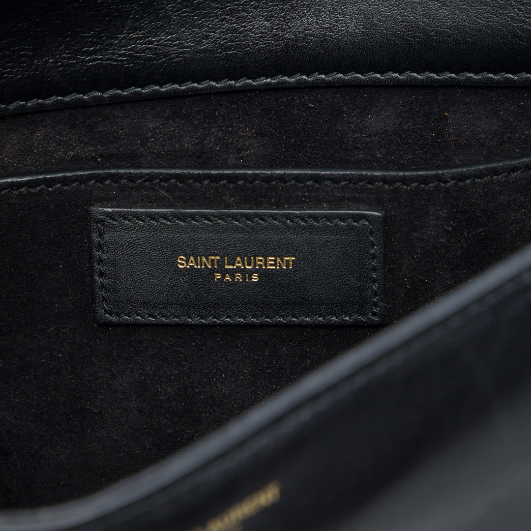 Saint Laurent Matelassé Babylone à rabat Sac Petit Cuir d'agneau Noir