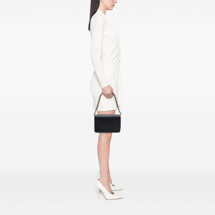 Saint Laurent Matelassé Babylone à rabat Sac Petit Cuir d'agneau Noir