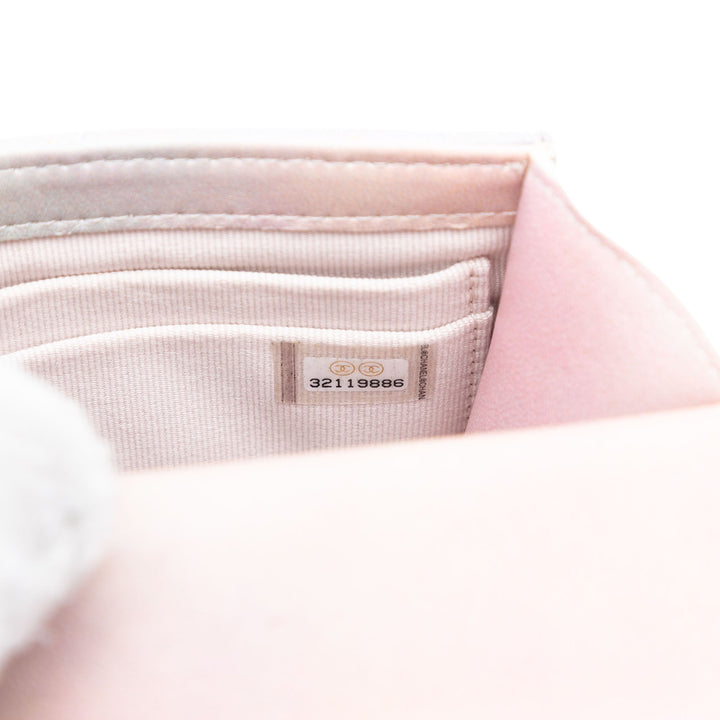 Chanel CC Matelassé Cuir d’agneau Ombre anse supérieure à rabat Pochette avec chaîne