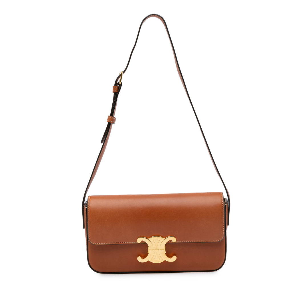 Leather Triomphe Claude Crossbody Brown - Gaby Paris