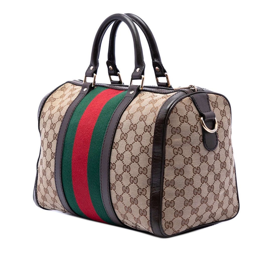 Gucci Medium GG Toile Web Joy Boston Sac