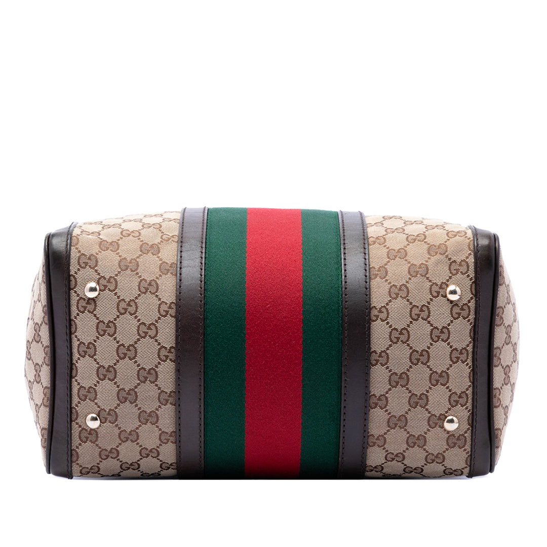 Gucci Medium GG Toile Web Joy Boston Sac
