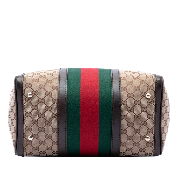 Gucci Medium GG Toile Web Joy Boston Sac