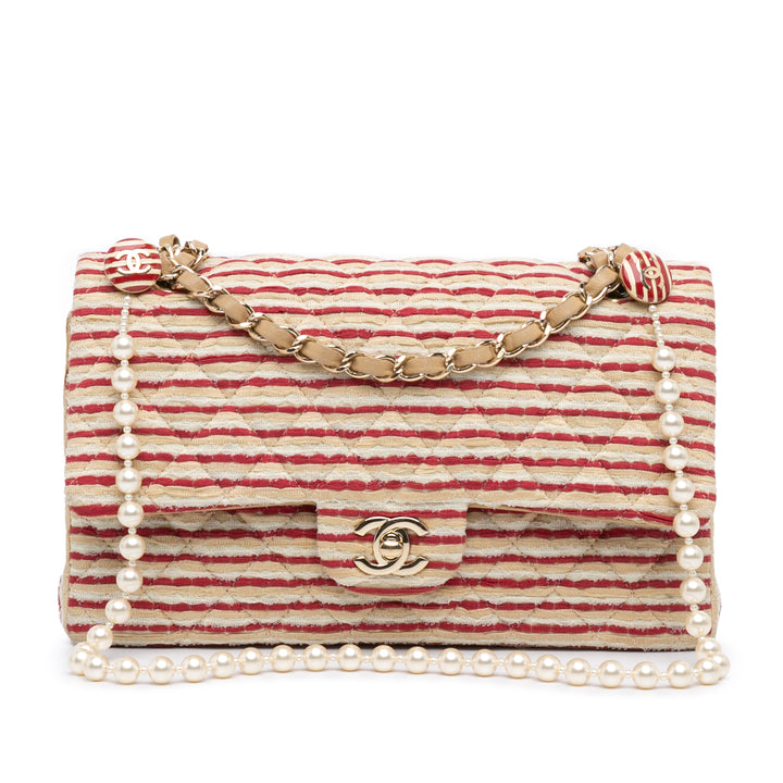 Medium Classic Jersey Coco Sailor Double Flap Red - Gaby Paris