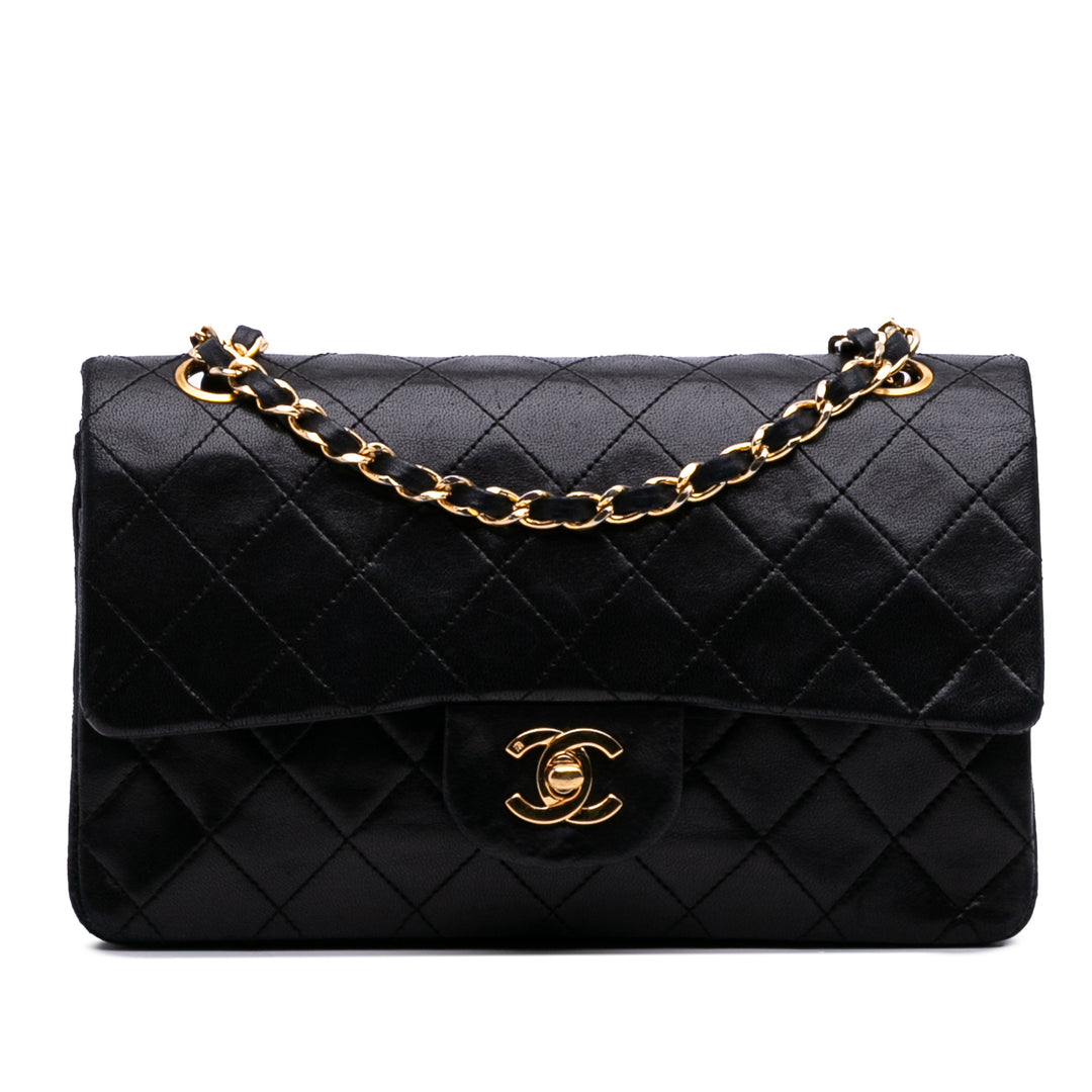 Chanel Small Classic Cuir d’agneau Double rabat Noir – GABY PARIS Authentique