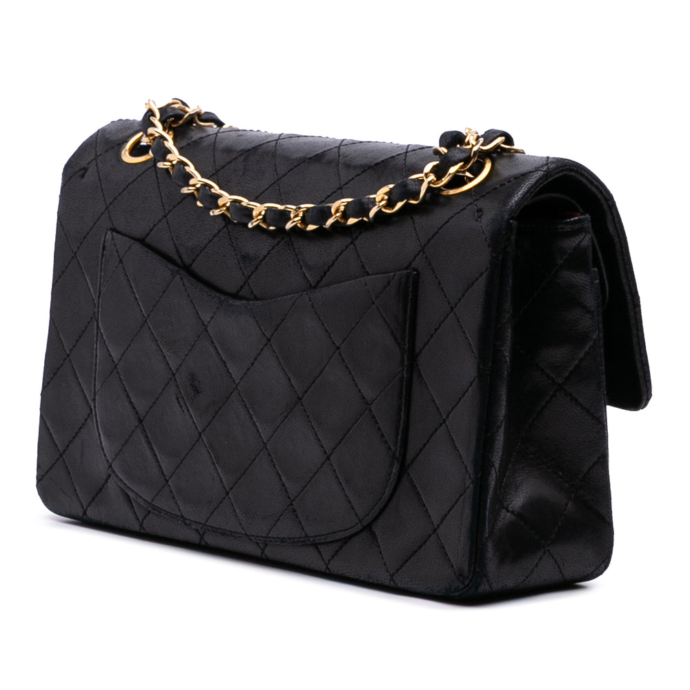 Chanel Small Classic Cuir d’agneau Double rabat Noir – GABY PARIS Authentique