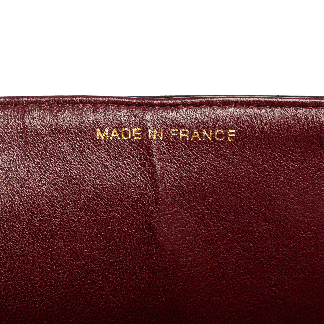 Medium Classic Lambskin Double Flap Black - Gaby Paris