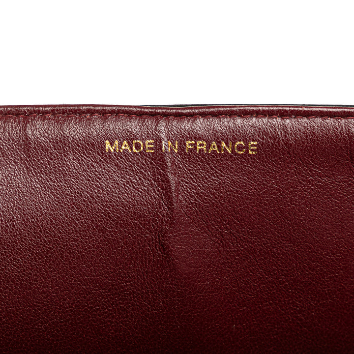 Medium Classic Lambskin Double Flap Black - Gaby Paris