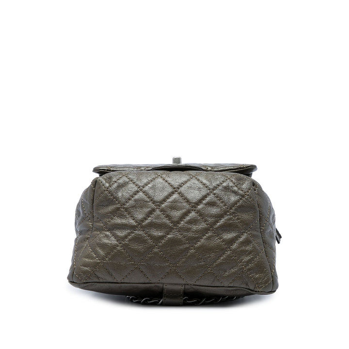 Chanel Sac à dos CC Métallisé Cordon à rabat Petit Cuir de veau Marron – vue 3 – GABY PARIS