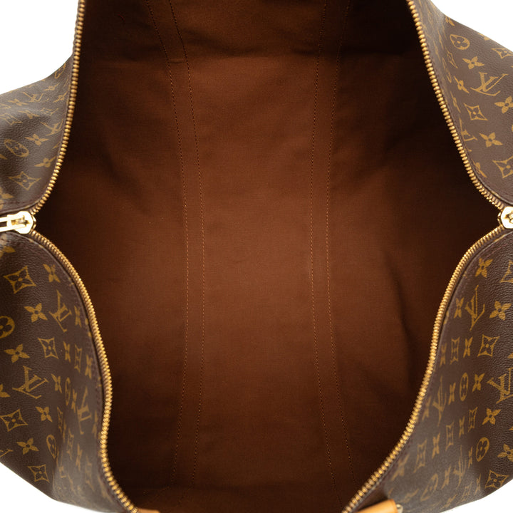 Louis Vuitton Sac de voyage Keepall Bandouliere 60 Monogram Marron – vue 4 – GABY PARIS