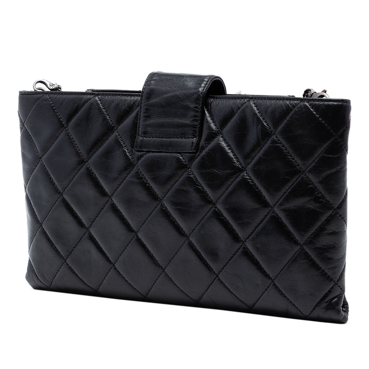 Chanel Matelassé Glazed Cuir de veau Coco Pleats Chain Pochette