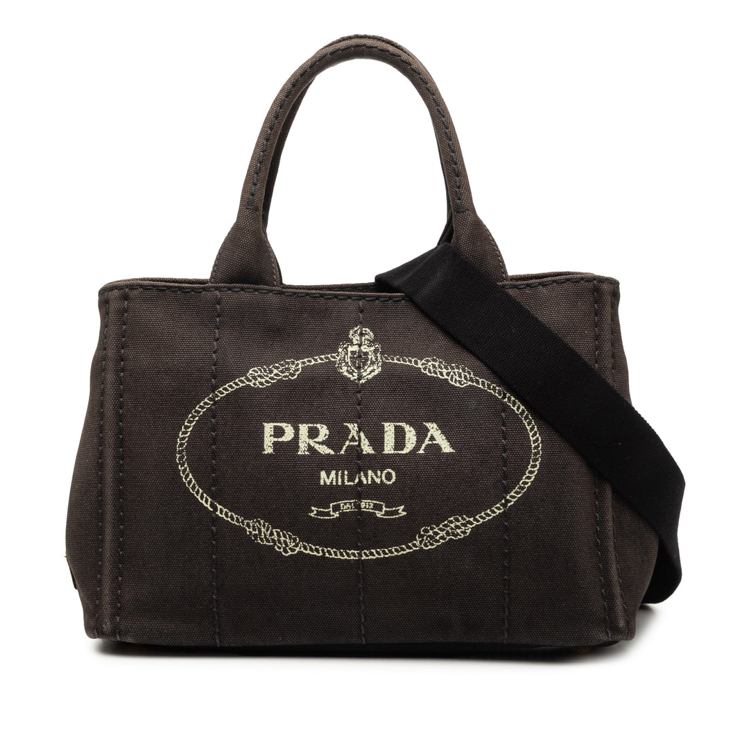 Prada Cabas Canapa Logo Petit Noir – vue principale – GABY PARIS