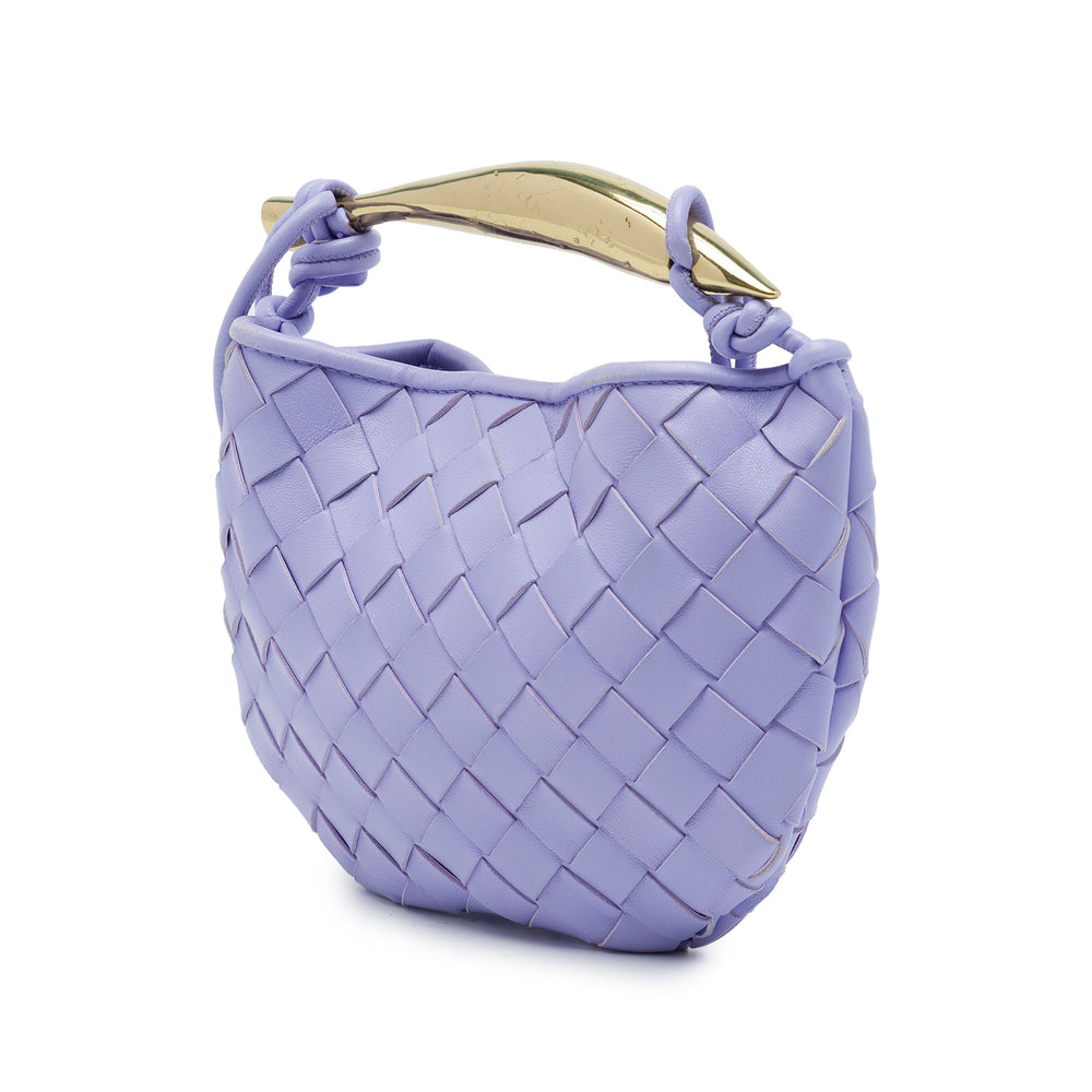 Bottega Veneta Intrecciato Sardine Sac Baby Cuir d'agneau Violet – vue 2 – GABY PARIS