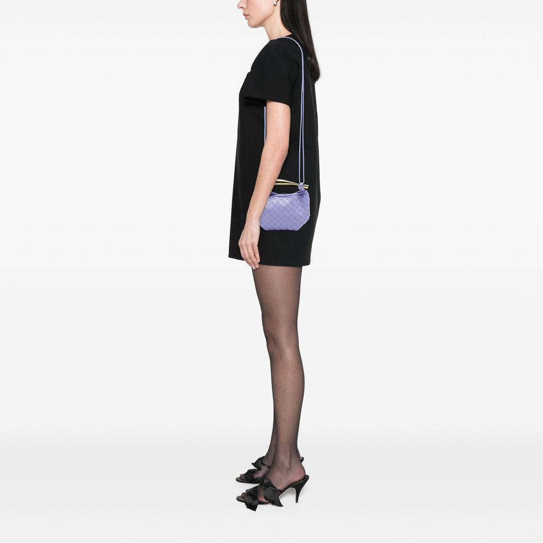Bottega Veneta Intrecciato Sardine Sac Baby Cuir d'agneau Violet – vue 6 – GABY PARIS
