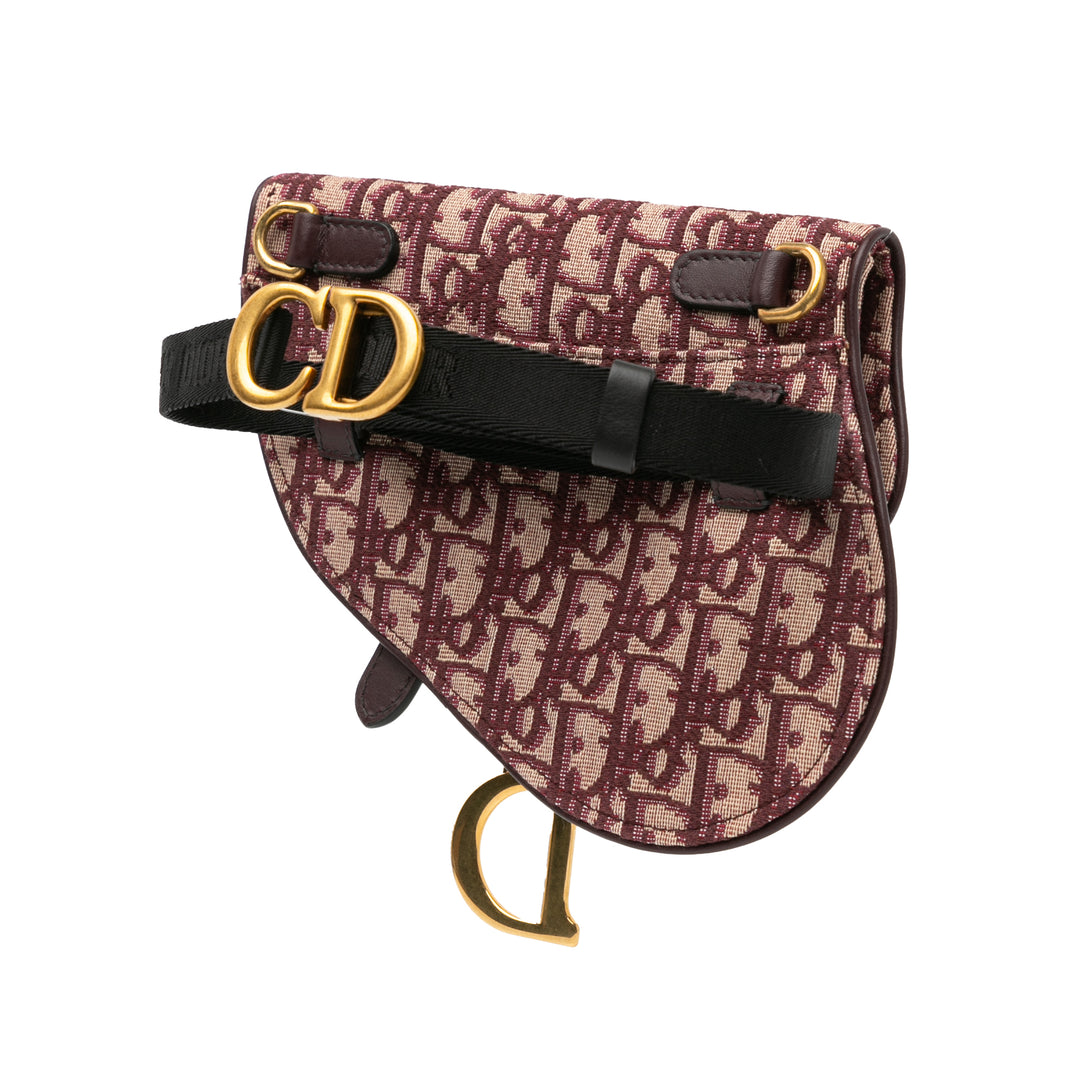 Oblique Saddle Belt Bag Red - Gaby Paris